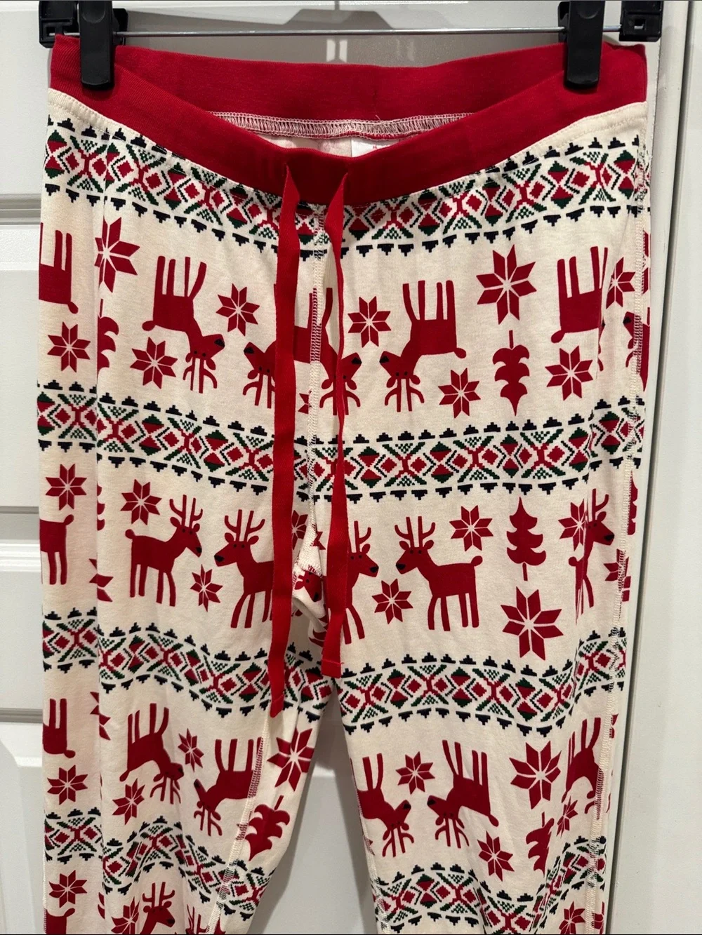 Hanna Andersson Women’s Adult Holiday Pajama Set Top & Pants Deer Dear Medium